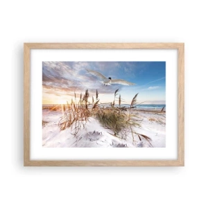 Affisch i ram av ljusek - Vind från havet - 40x30 cm
