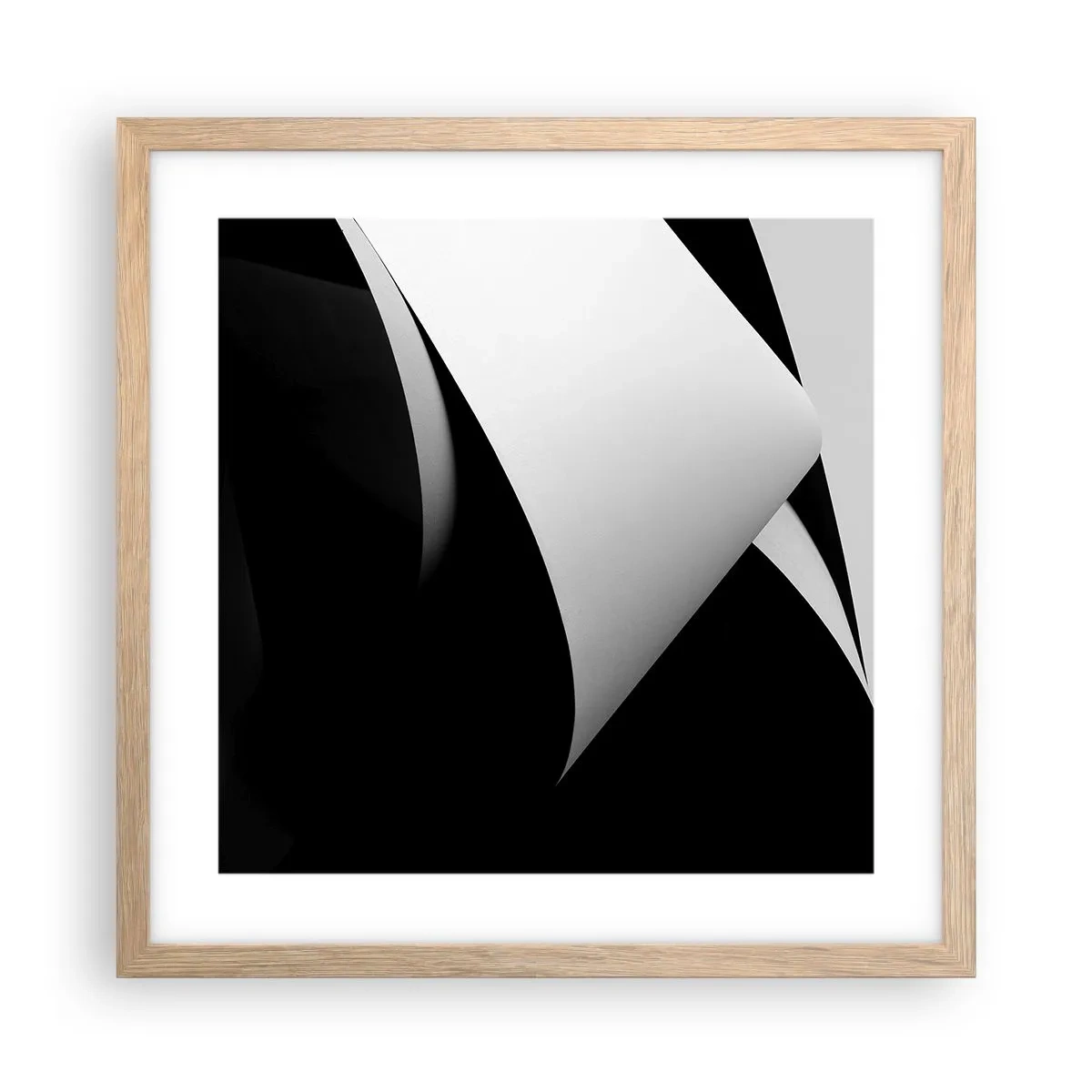 Affisch i ram av ljusek - Ljusplan från skuggornas djup - 40x40 cm