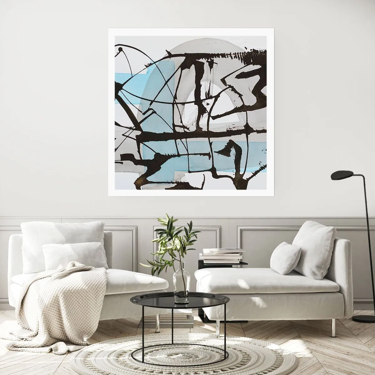 Affisch - Blått trots allt - 40x40 cm