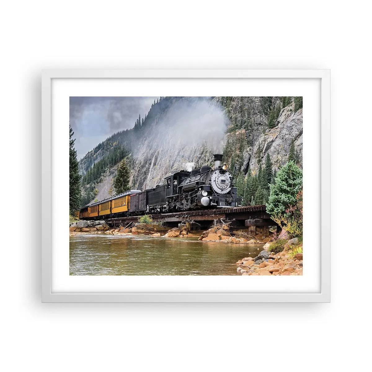 Affisch i vit ram - Vart ska du? Vart? - 50x40 cm