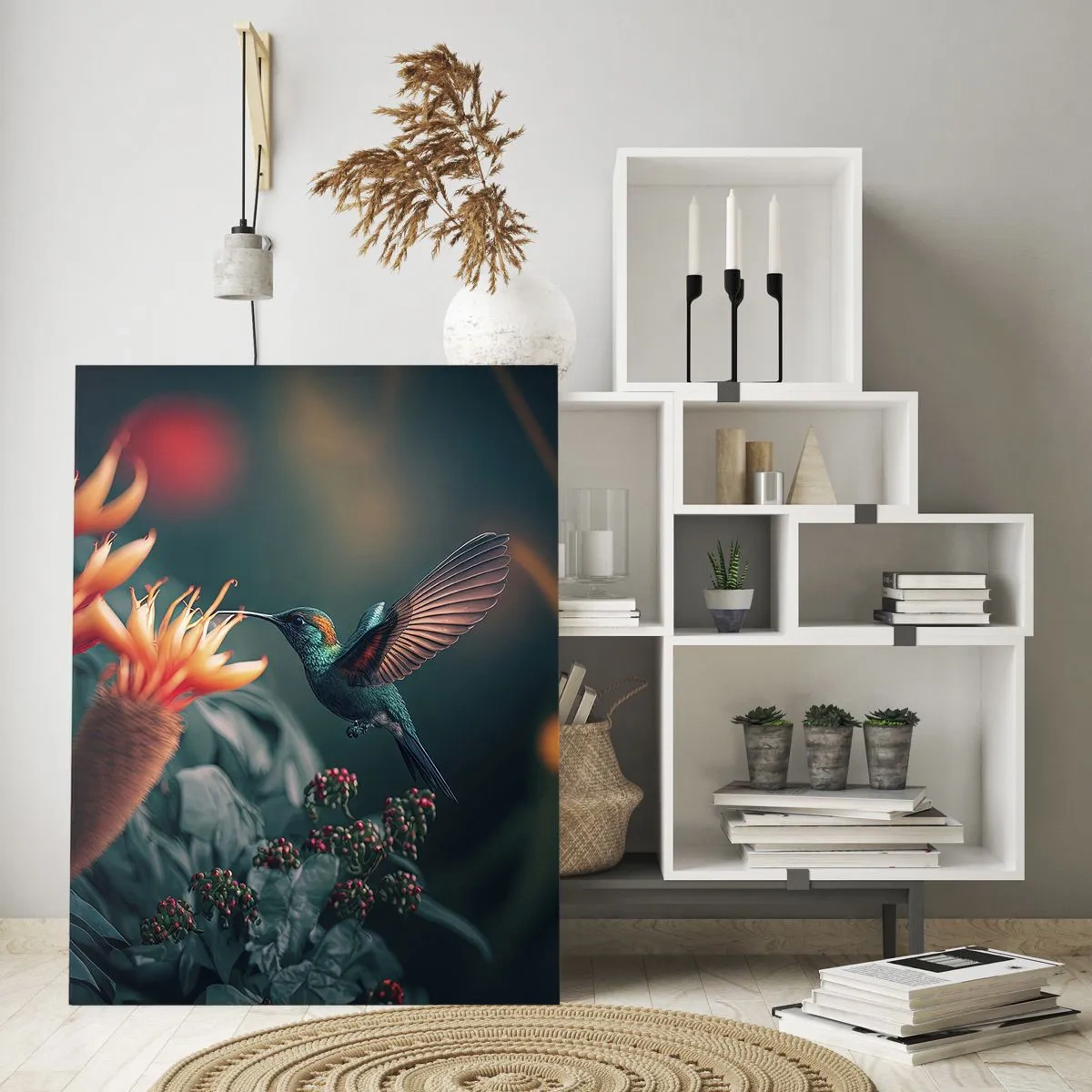 Glastavla - Bild på glas - Ett verkligt färgglatt liv - 70x100 cm