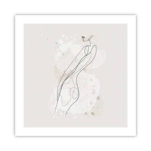 Affisch - Blicken går vilse - 50x50 cm