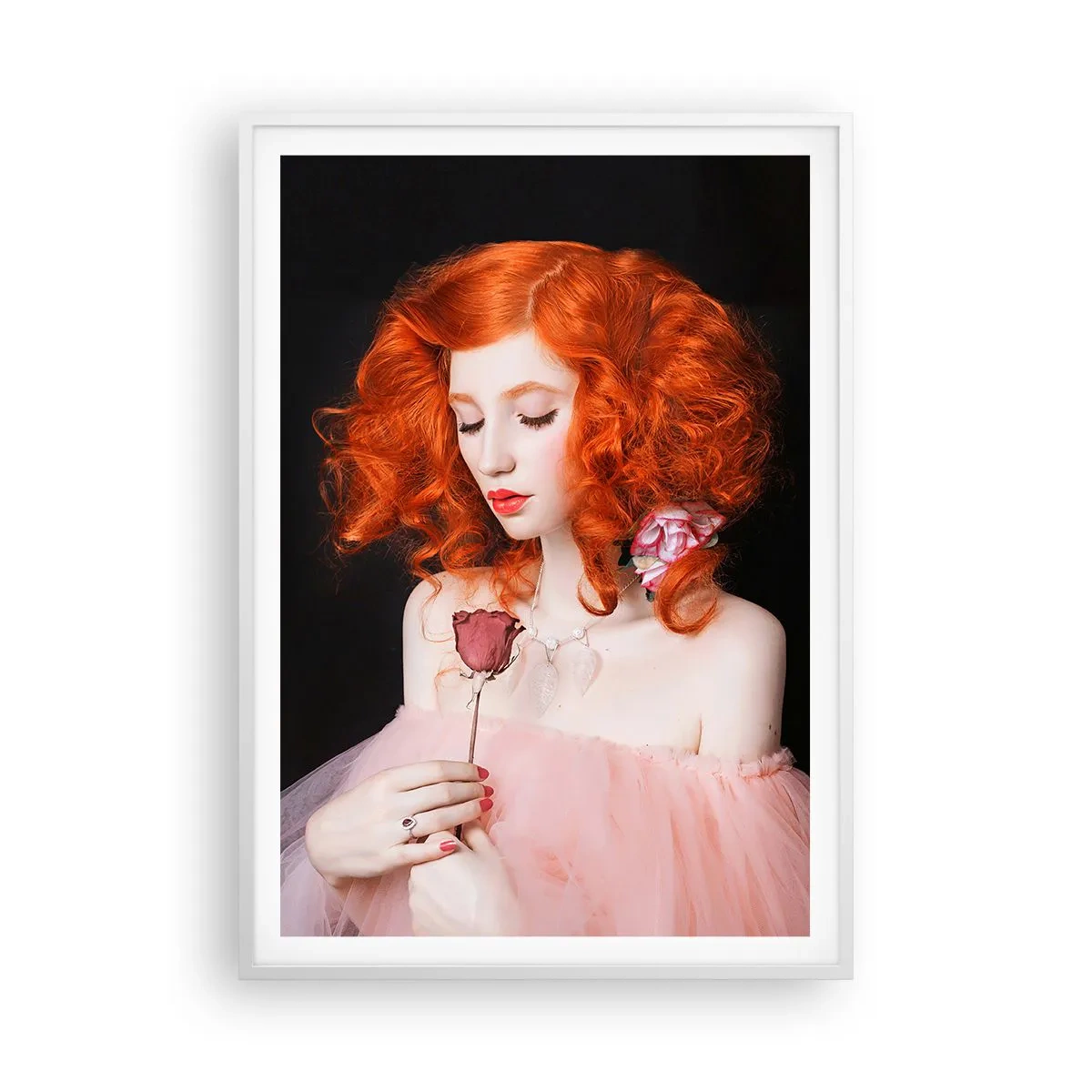 Affisch i vit ram - I Barockstil - 70x100 cm