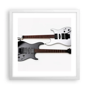 Affisch i vit ram - Formens harmoni - 40x40 cm