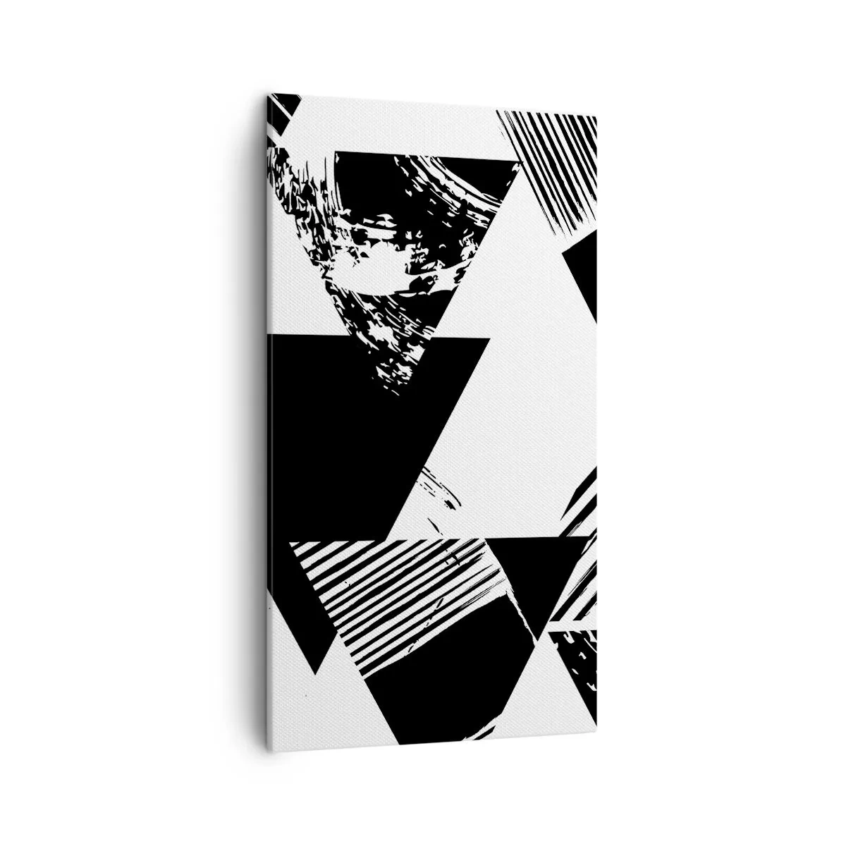 Canvastavla - Bild på duk - Det regnar trianglar - 45x80 cm