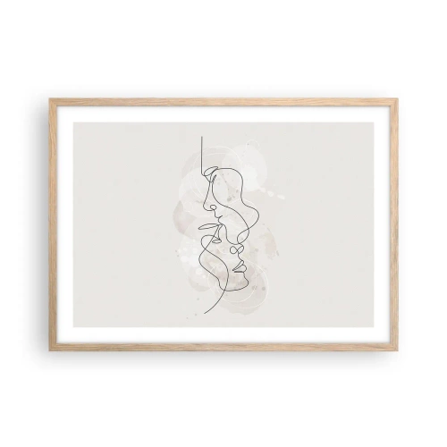 Affisch i ram av ljusek - Tilltrasslade i famn - 70x50 cm