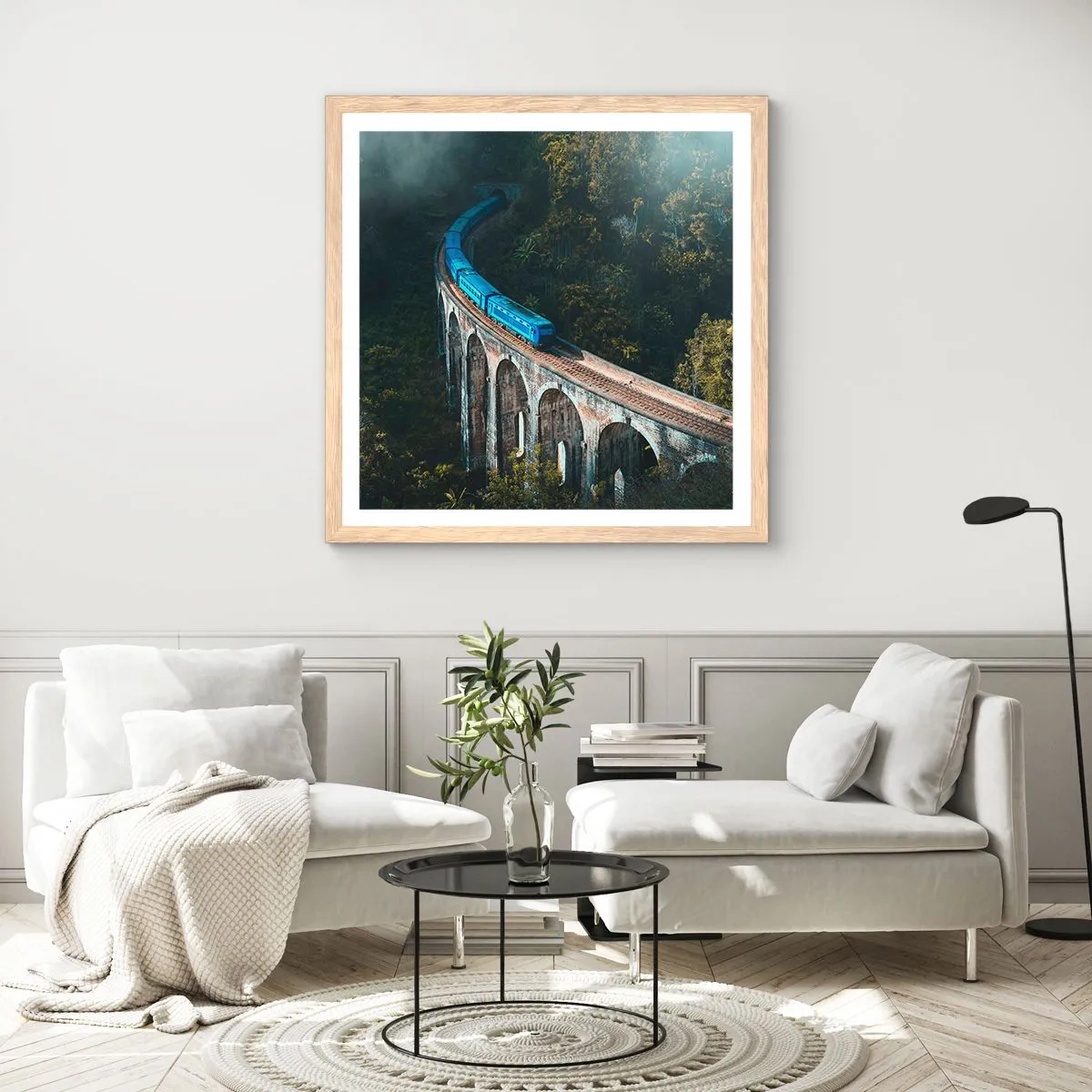 Affisch i ram av ljusek - Attraktion till naturen - 30x30 cm