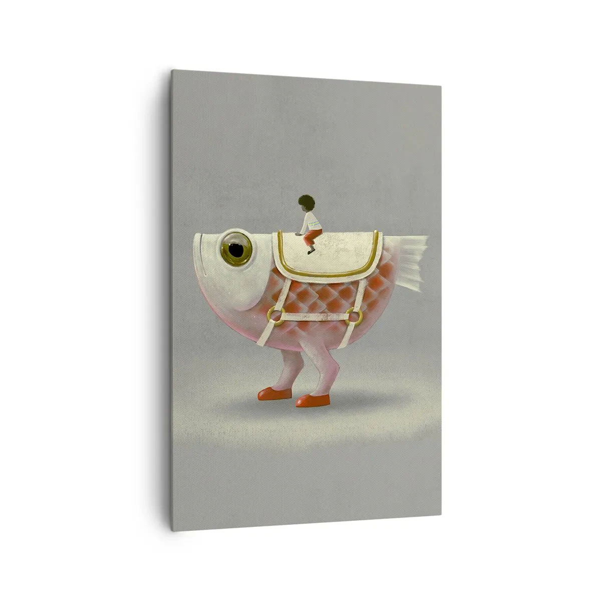 Canvastavla - Bild på duk - Fiskryttare - 80x120 cm