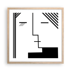 Affisch i ram av ljusek - Bara en kyss - 50x50 cm