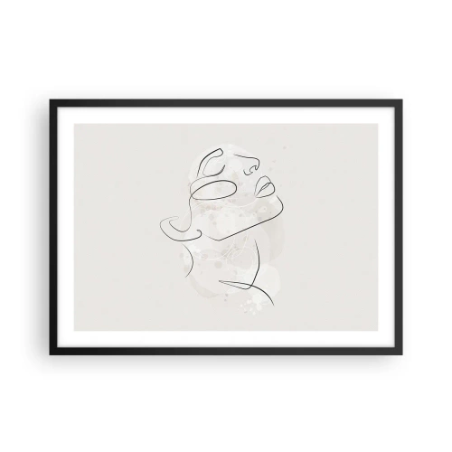 Affisch i svart ram - Drömmens kontur - 70x50 cm