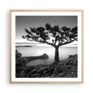 Affisch i ram av ljusek - Ro enda fram till horisonten - 60x60 cm