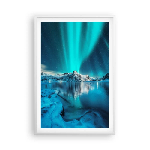 Affisch i vit ram - Ljusets natt - 61x91 cm