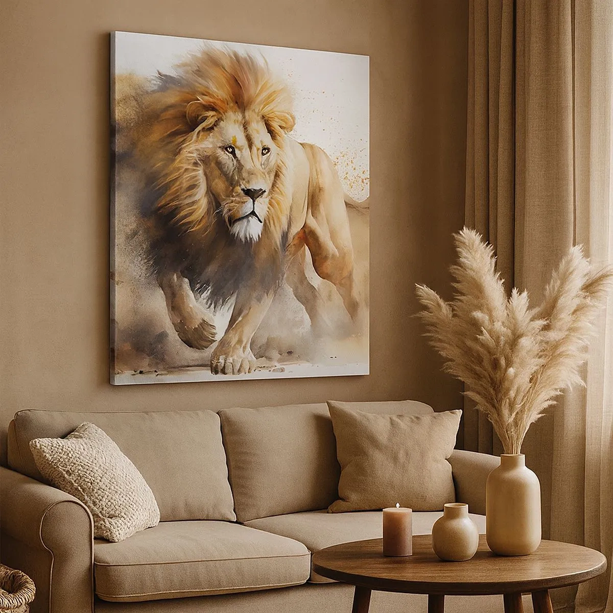 Canvastavla - Bild på duk - Kungen har gett sig av - 30x30 cm