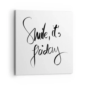 Canvastavla - Bild på duk - Riktig glädje - 70x70 cm
