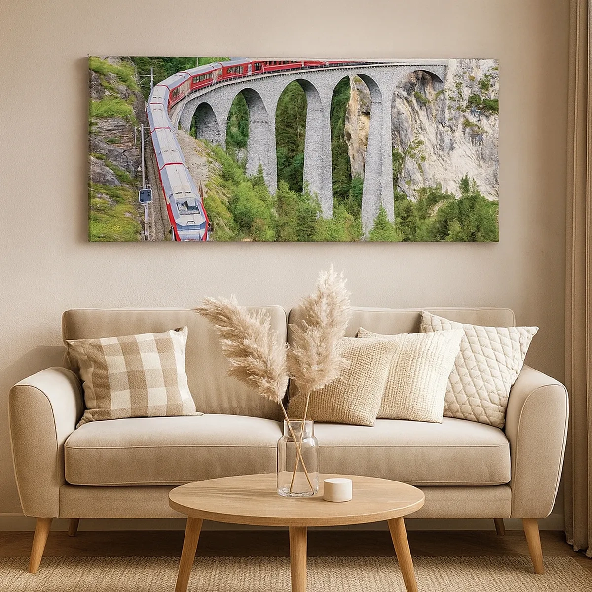 Canvastavla - Bild på duk - Dags för fjällutsikter - 30x30 cm