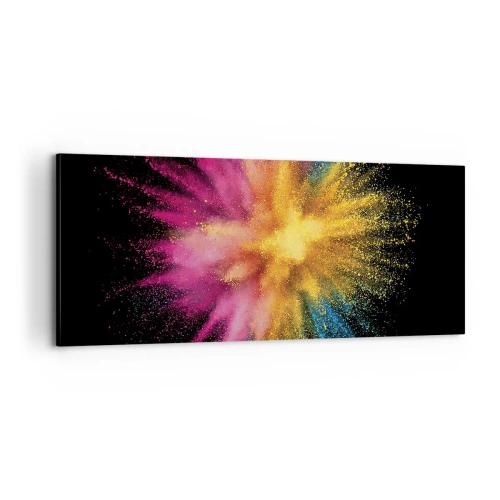 Canvastavla - Bild på duk - Färgerna föds  - 100x40 cm