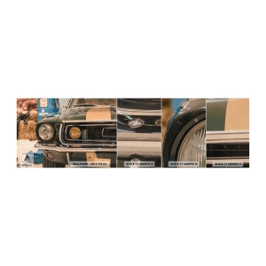 Provbit av fototapet Premium Sand - Ett möte med legenden - Bil, Bil, Oldschool - 100x30 cm