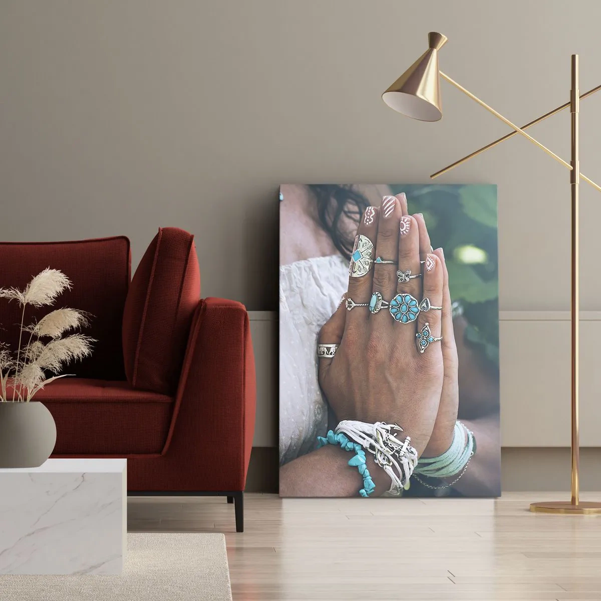 Canvastavla - Bild på duk - Välkommen till existensens centrum - 80x120 cm