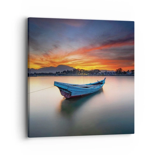 Canvastavla - Bild på duk - Det kommer en god natt - 40x40 cm