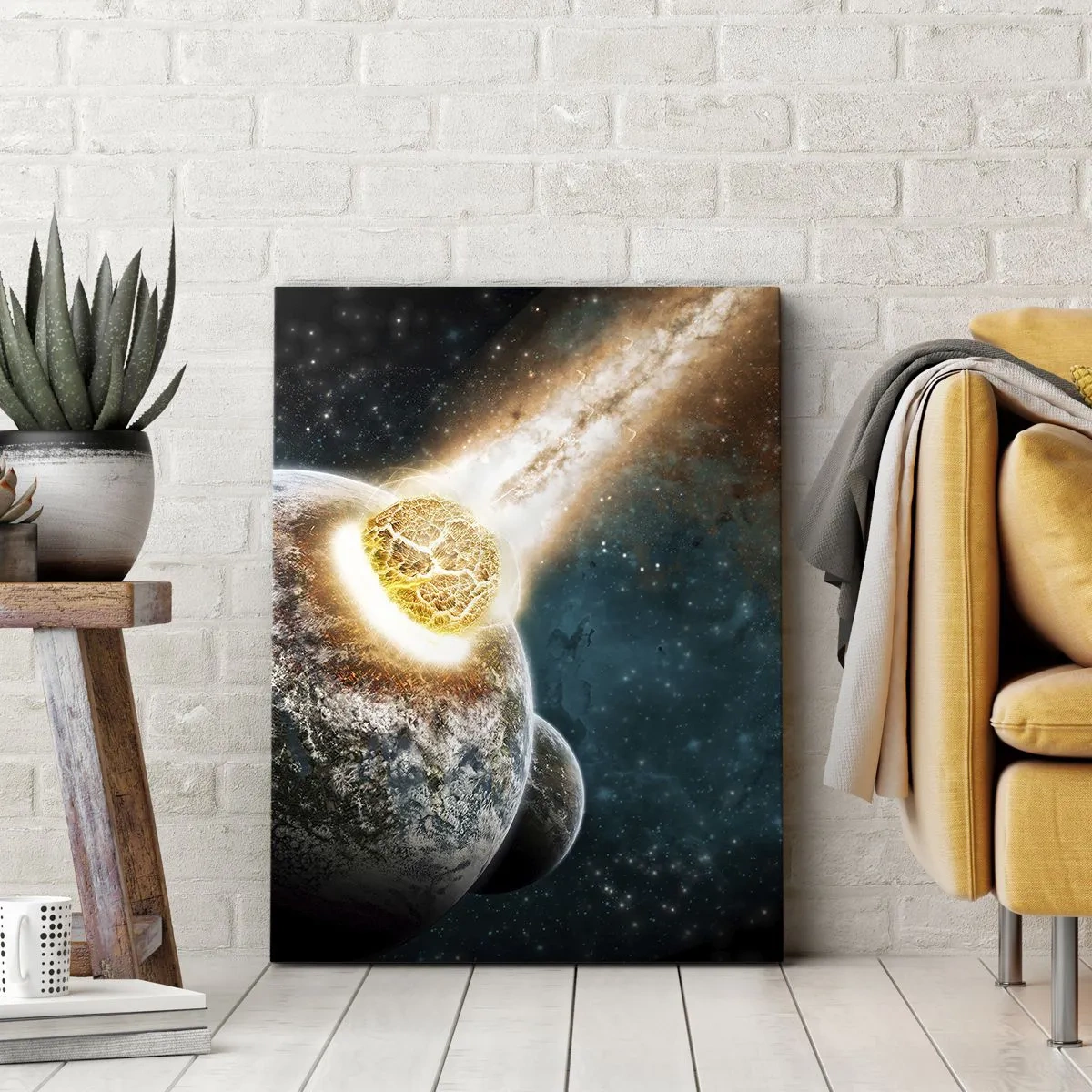 Canvastavla - Bild på duk - Förödelse eller födsel? - 50x70 cm