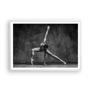 Affisch i vit ram - Balansens ideal - 100x70 cm