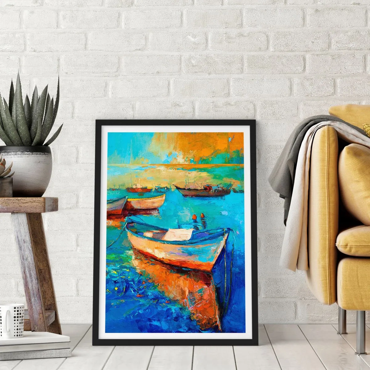 Affisch i svart ram - I en sydlig vik - 40x50 cm