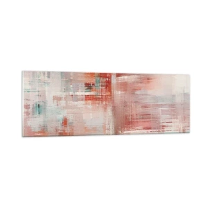 Glastavla - Bild på glas - Dimmigt. Rosa - 90x30 cm