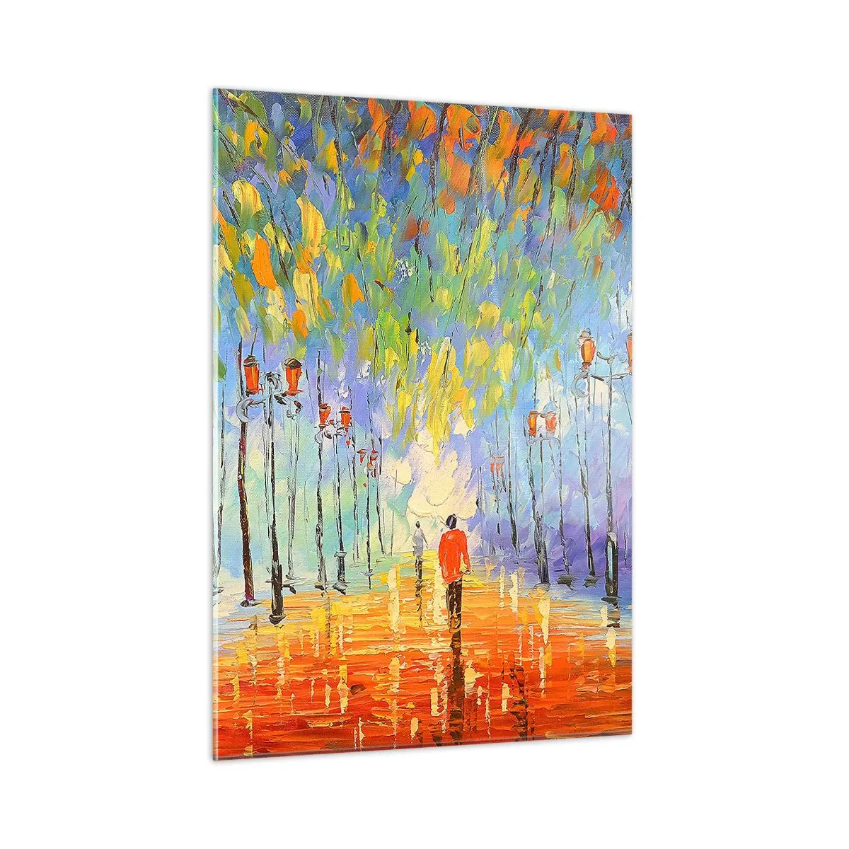 Glastavla - Bild på glas - Regnets nattvisa - 50x70 cm