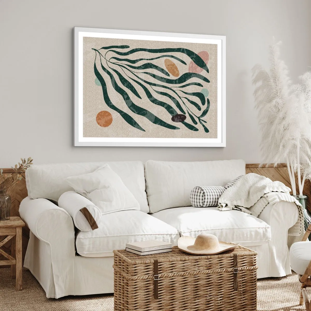 Affisch i vit ram - Bland de gröna - 91x61 cm