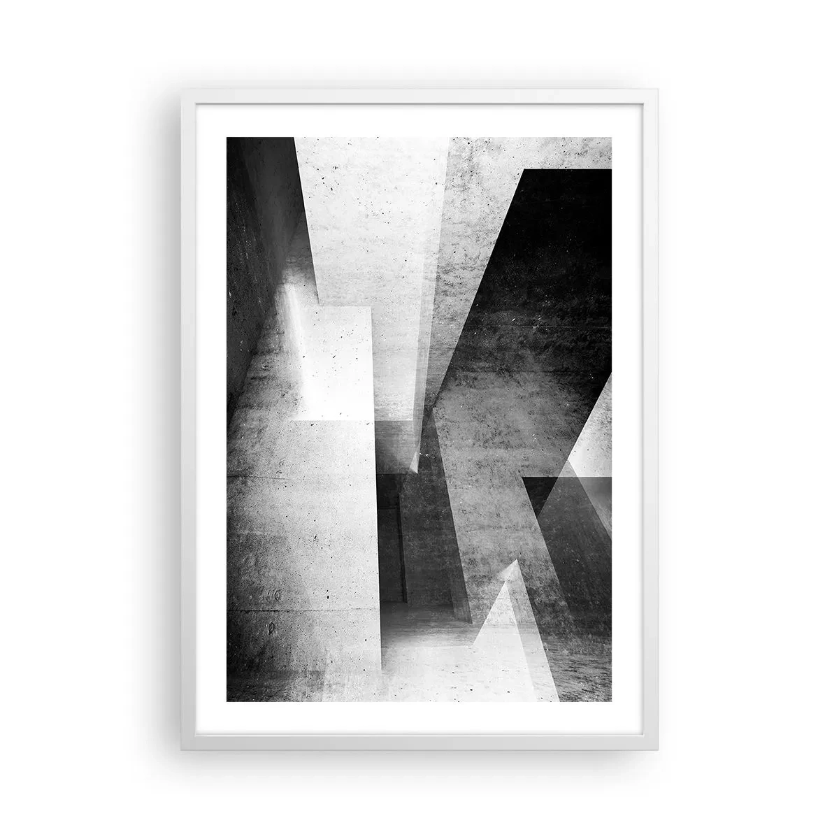 Affisch i vit ram - Rummets struktur - 50x70 cm