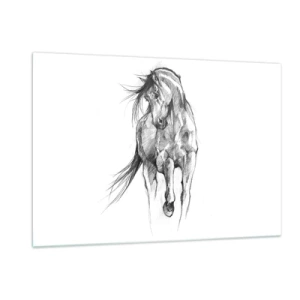 Glastavla - Bild på glas - Elegant trav - 120x80 cm