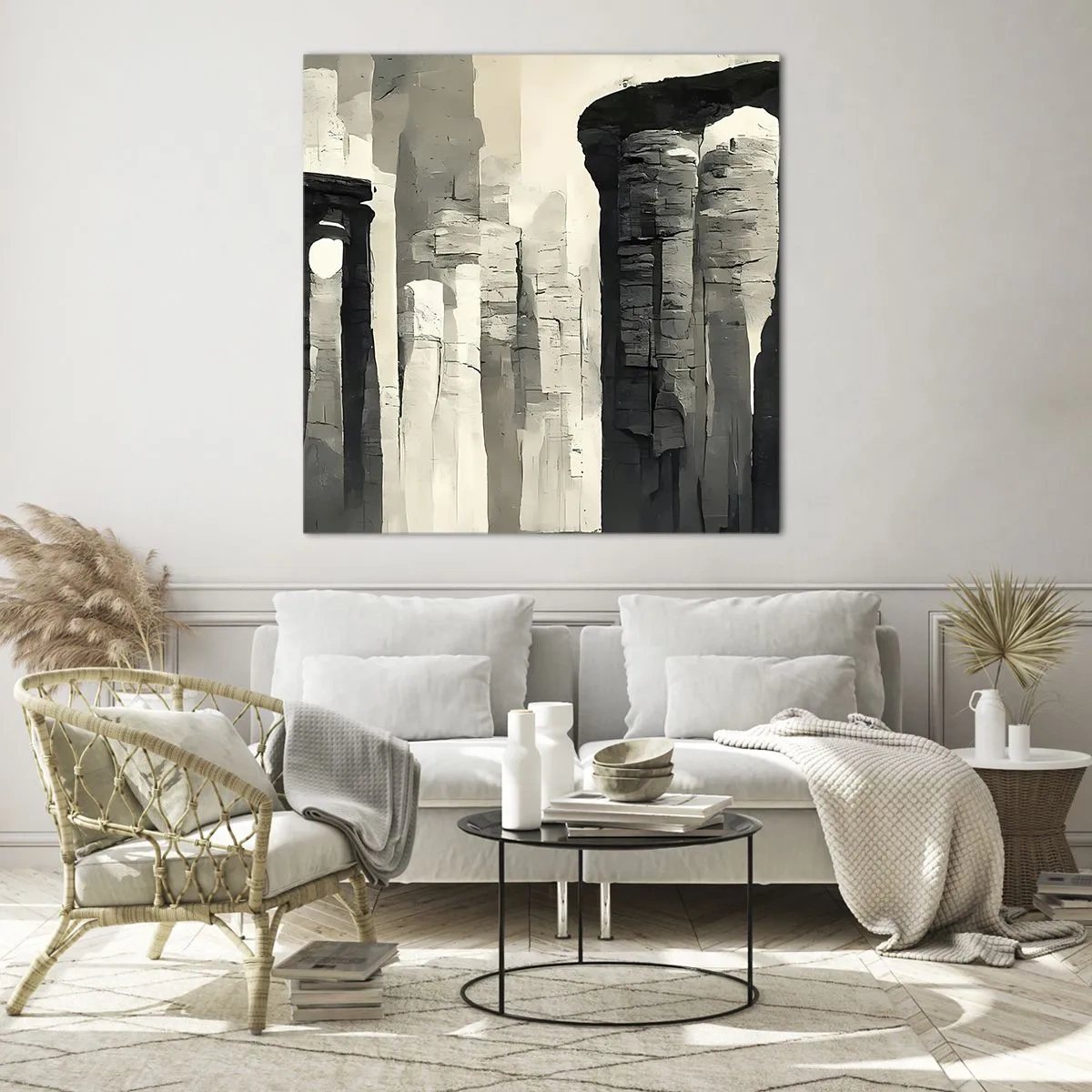 Glastavla - Bild på glas - Antikens majestät - 60x60 cm