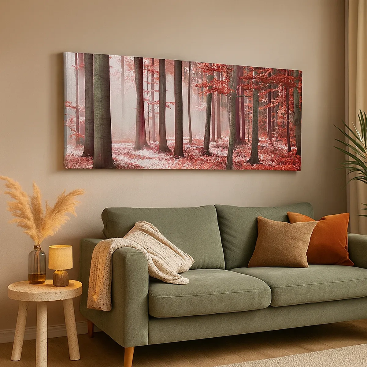 Canvastavla - Bild på duk - Röd är lika vacker - 30x30 cm