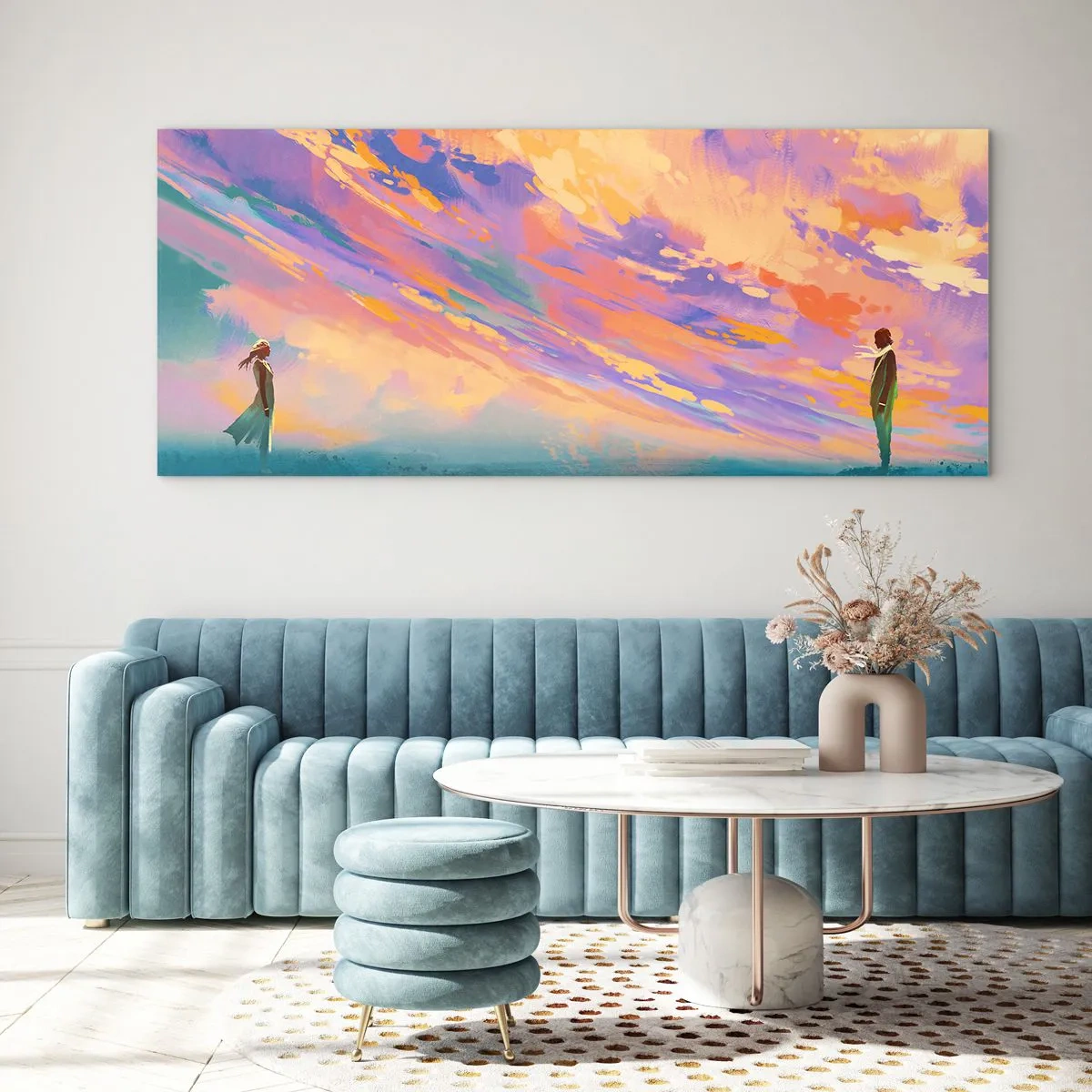 Glastavla - Bild på glas - Dragkraft - 90x30 cm