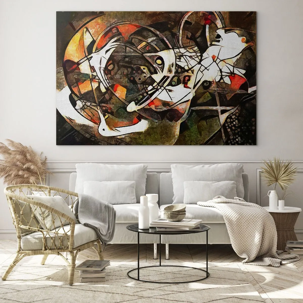 Glastavla - Bild på glas - Hör du rörelse? - 120x80 cm