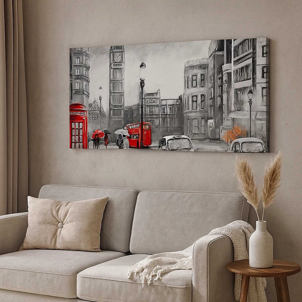 Canvastavla - Bild på duk - Inte alls en grå stad - 30x30 cm