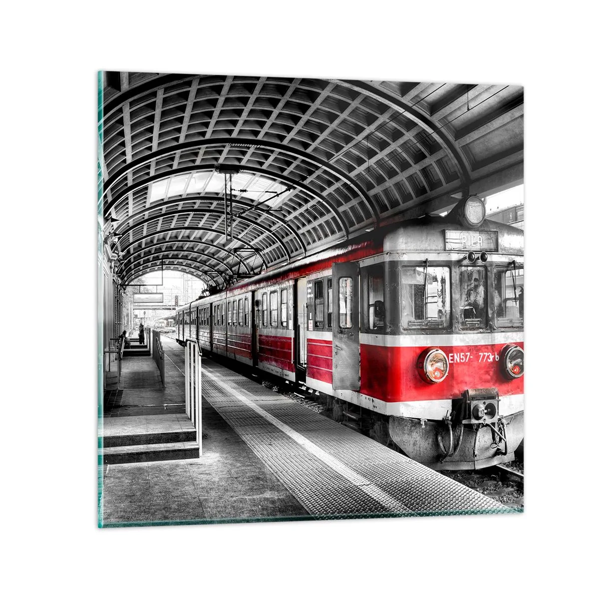 Glastavla - Bild på glas - Det är kanske livets resa? - 40x40 cm