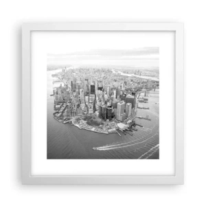 Affisch i vit ram - Hur man inte älskar? - 30x30 cm