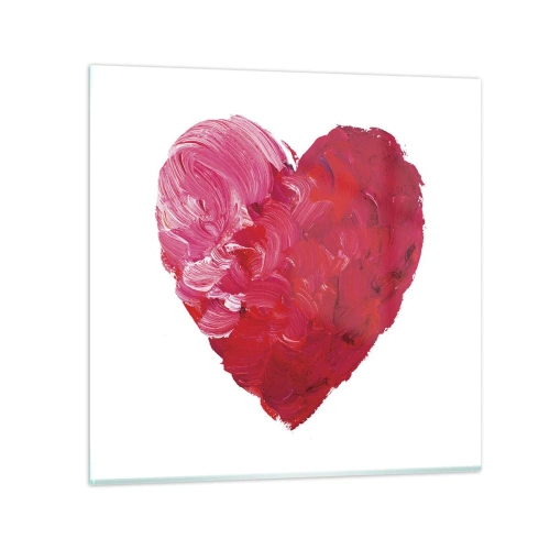 Glastavla - Bild på glas - All you need is love - 70x70 cm