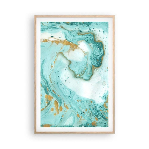 Affisch i ram av ljusek - Under stora vågen från Edo-tiden - 61x91 cm