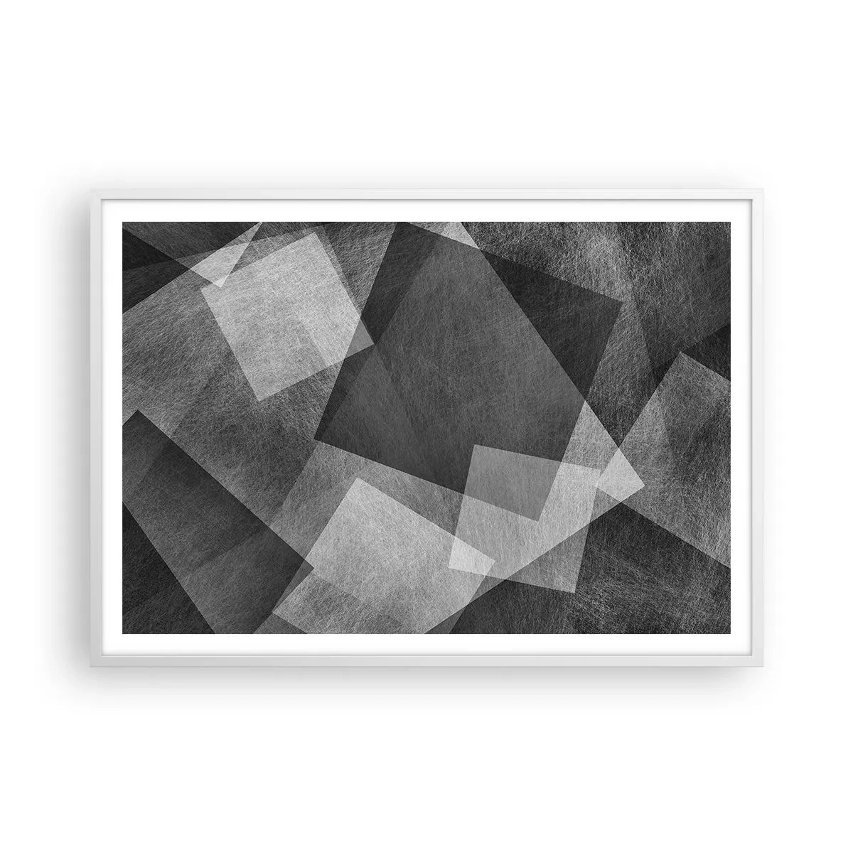 Affisch i vit ram - Den eviga symbolen för hållbarhet och ordning - 100x70 cm