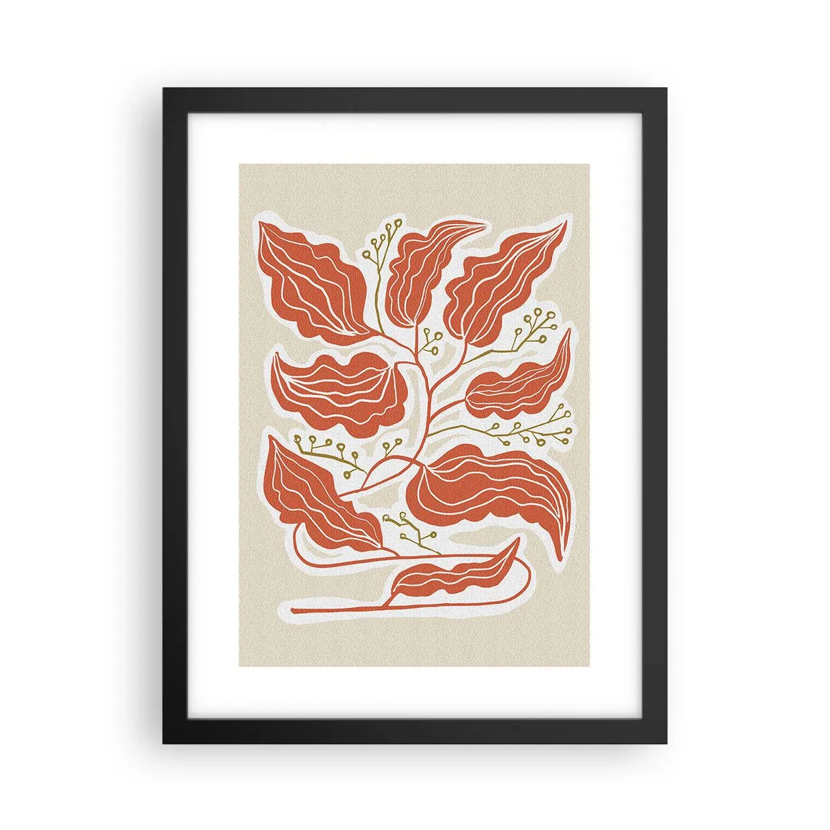 Affisch i svart ram - Folkligt och naturligt - 30x40 cm