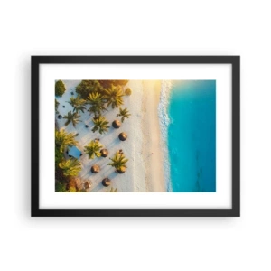 Affisch i svart ram - Välkommen till paradiset - 40x30 cm