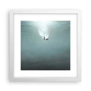 Affisch i vit ram - I havets famn - 30x30 cm