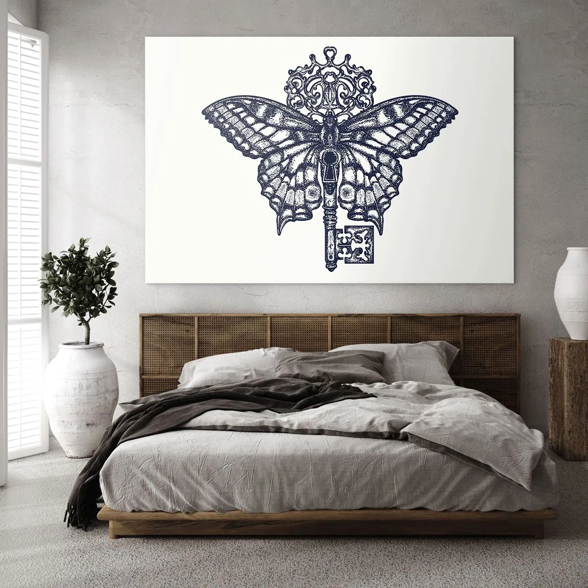 Glastavla - Bild på glas - Hjärtats alla hemligheter - 100x70 cm