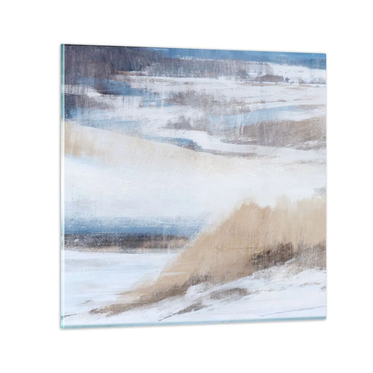 Glastavla - Bild på glas - Vinterkomposition - 30x30 cm