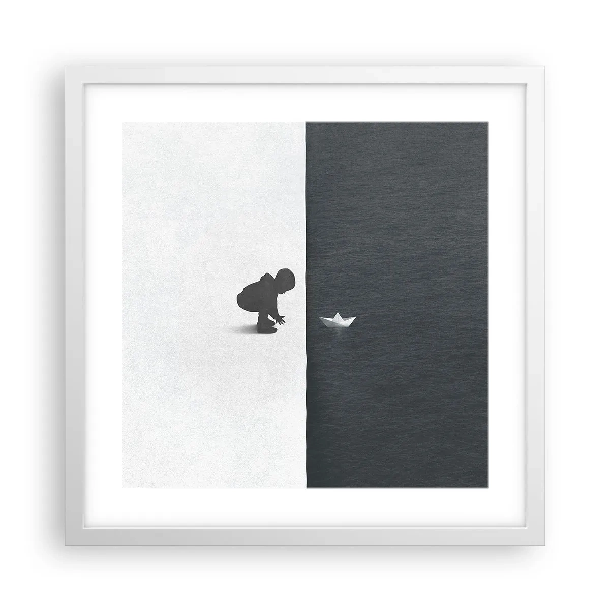 Affisch i vit ram - En stor expedition - 40x40 cm
