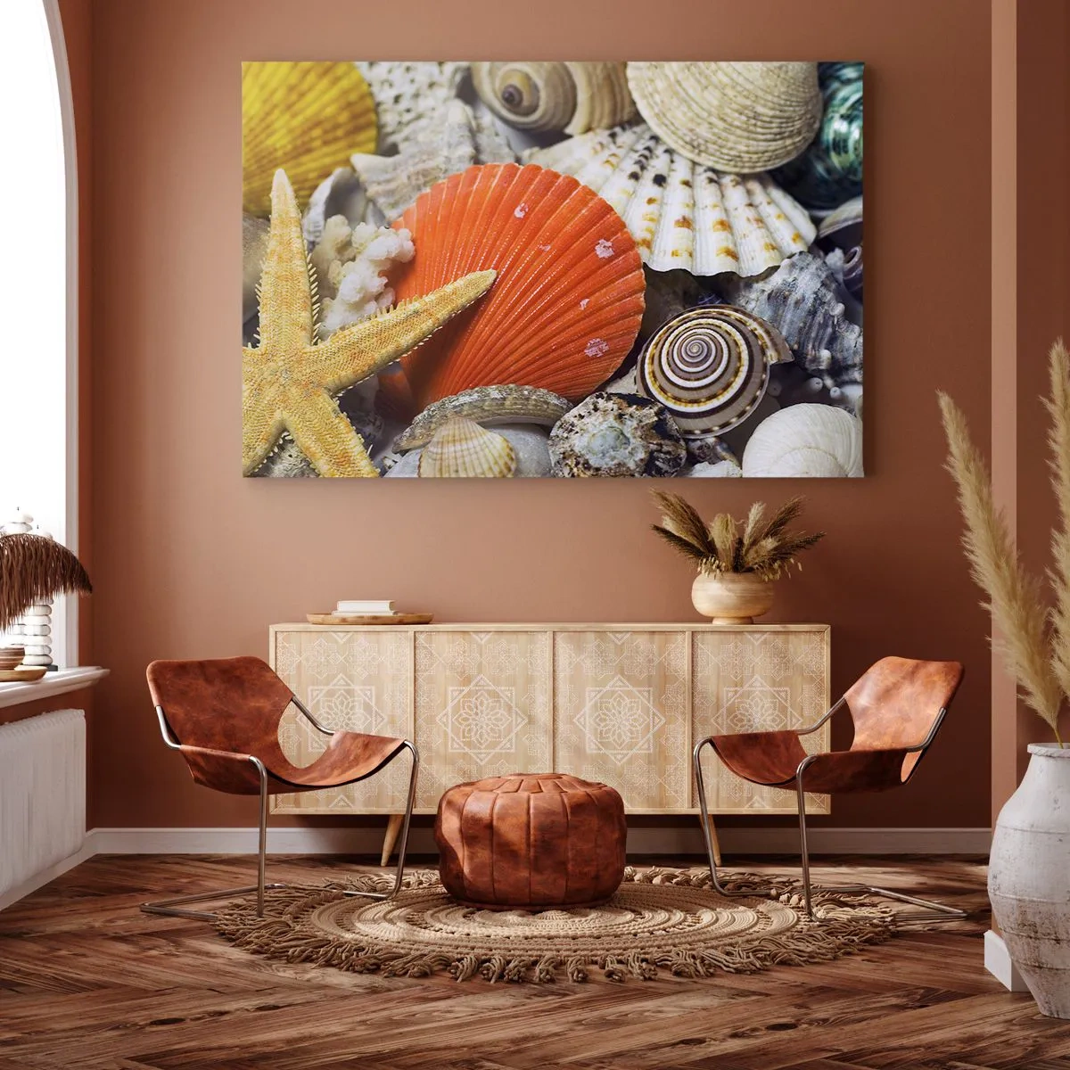 Canvastavla - Bild på duk - Havets skatter - 100x70 cm