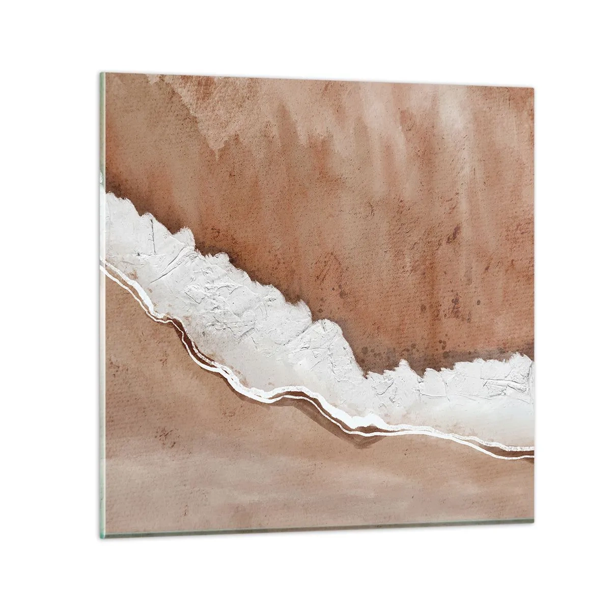 Glastavla - Bild på glas - I jordnära färger - 60x60 cm