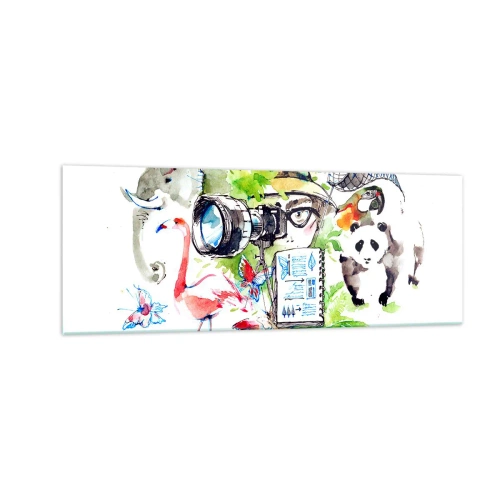 Glastavla - Bild på glas - I resenärens objektiv - 140x50 cm